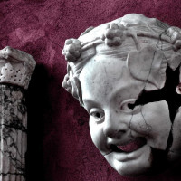 Maschera teatrale Parma romana: Maschera teatrale del Teatro romano di Arma Maschera teatrale Parma romana: Maschera teatrale del Teatro romano di Arma