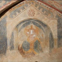 Affresco raffigurante San Ludovico da Tolosa Affresco raffigurante San Ludovico da Tolosa