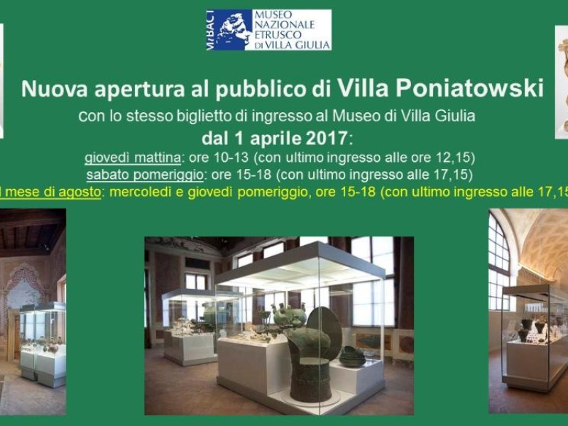 Nuova apertura di Villa Poniatowski Nuova apertura di Villa Poniatowski