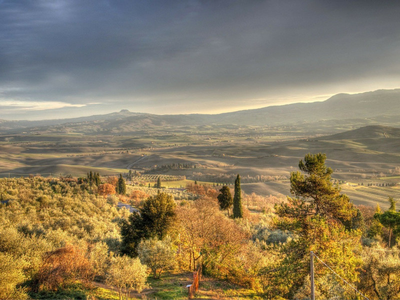 Vista della Val di Chiana da Pienza Vista della Val di Chiana da Pienza