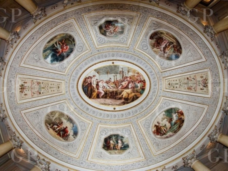 La raffinata volta della sala ovale La raffinata volta della sala ovale