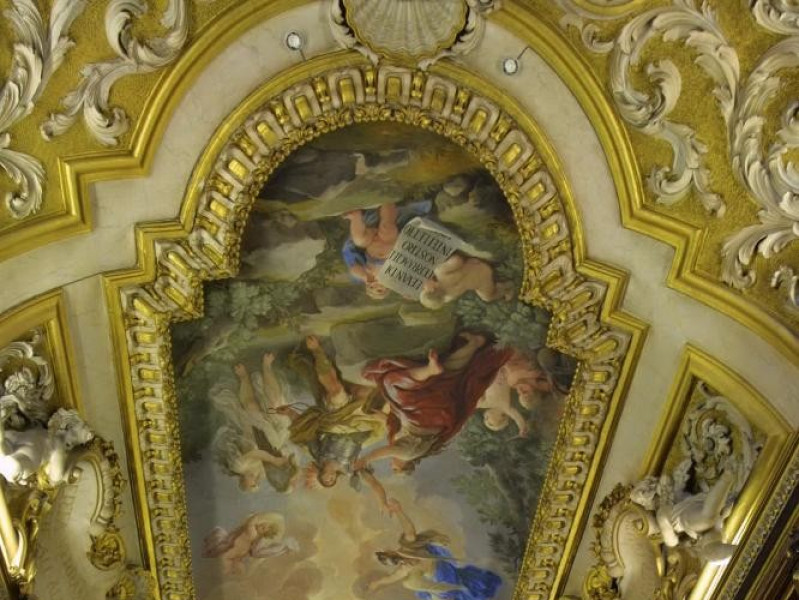 Affresco di Luca Giordano - Sala di lettura Affresco di Luca Giordano - Sala di lettura