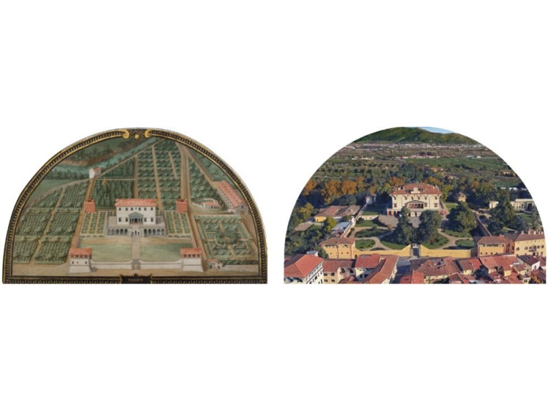 Giusto Utens, Villa di Poggio a Caiano, 1599-1602 e la Villa ripresa d Giusto Utens, Villa di Poggio a Caiano, 1599-1602 e la Villa ripresa d
