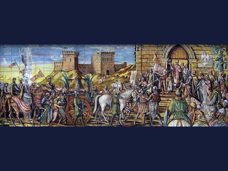 Mosaico in ceramica policroma di Caltagirone - Piazza di Santa Maria del Monte Mosaico in ceramica policroma di Caltagirone - Piazza di Santa Maria del Monte