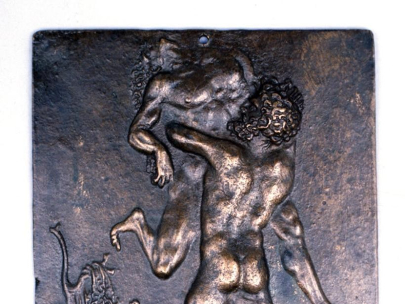 Placchetta con Ercole e Anteo, XV-XVI secolo  