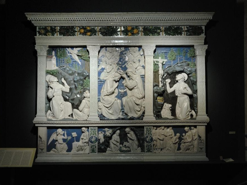 Andrea della Robbia. Dossale. Incoronazione d Fedeli, Marcello; jpg; 2126 pixels; 1417 pixels Andrea della Robbia. Dossale. Incoronazione d Fedeli, Marcello; jpg; 2126 pixels; 1417 pixels
