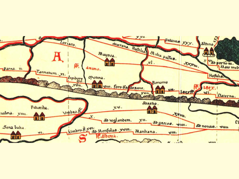 Forum Gallorum sulla Tabula Peutingeriana Forum Gallorum sulla Tabula Peutingeriana