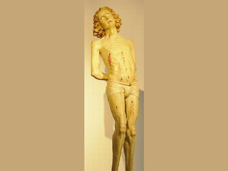 Scultore umbro, San Sebastiano, fine del XV s Giorgetti, Alessio/ Paparelli, Daniele; jpg; 400 pixels; 1145 pixels Scultore umbro, San Sebastiano, fine del XV s Giorgetti, Alessio/ Paparelli, Daniele; jpg; 400 pixels; 1145 pixels