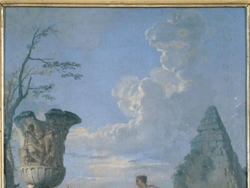 Giovanni Paolo Panini, Rovine e figure. Predi jpg; 400 pixels; 528 pixels