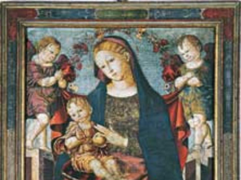 Bernardino di Mariotto, Madonna in trono col  Giorgetti, Alessio/ Fedeli, Marcello/ Paparelli, Daniele; jpg; 222 pixels; 300 pixels
