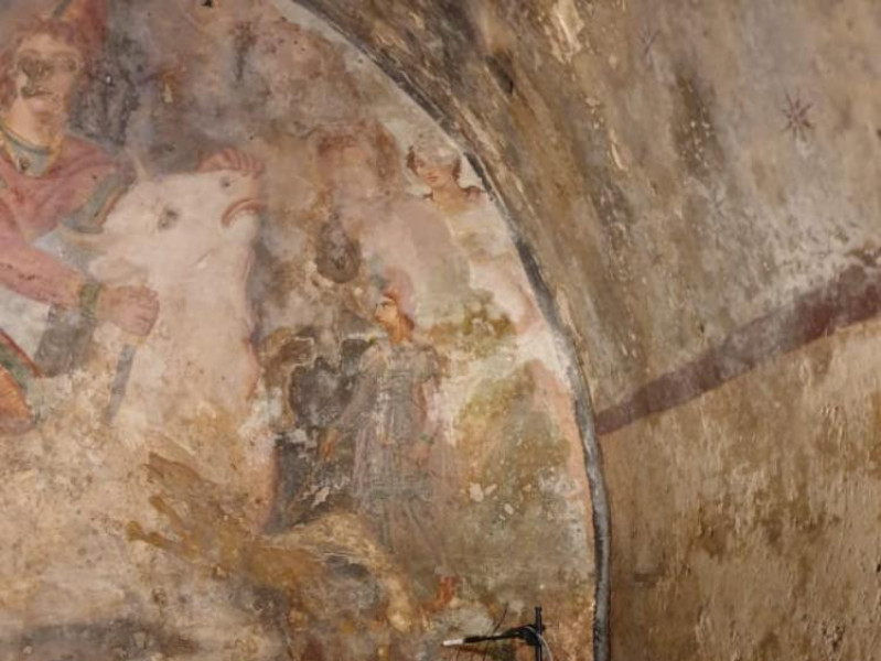 Una delle centraline per il monitoraggio climatico del Mitreo Una delle centraline per il monitoraggio climatico del Mitreo