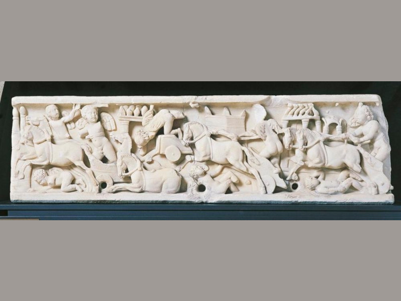 Sarcofago con scene circensi, fine del II sec Giorgetti, Alessio/ Castignani, Sante; jpg; 768 pixels; 266 pixels