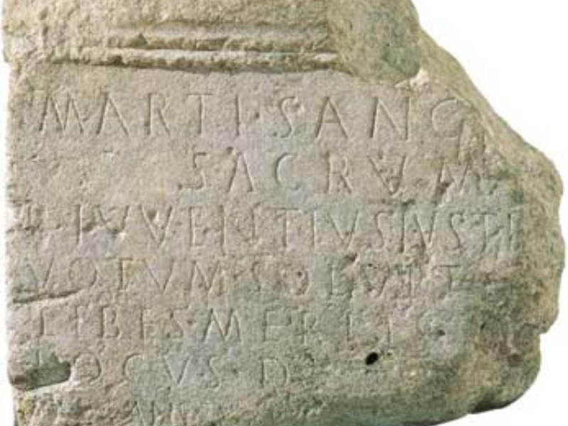 Iscrizione con dedica a Marte Giorgetti, Alessio/ Tatge George; jpg; 347 pixels; 300 pixels