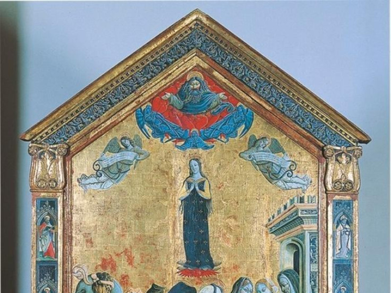 Matteo di Pietro da Gualdo, Incontro di Gioac jpg; 566 pixels; 768 pixels