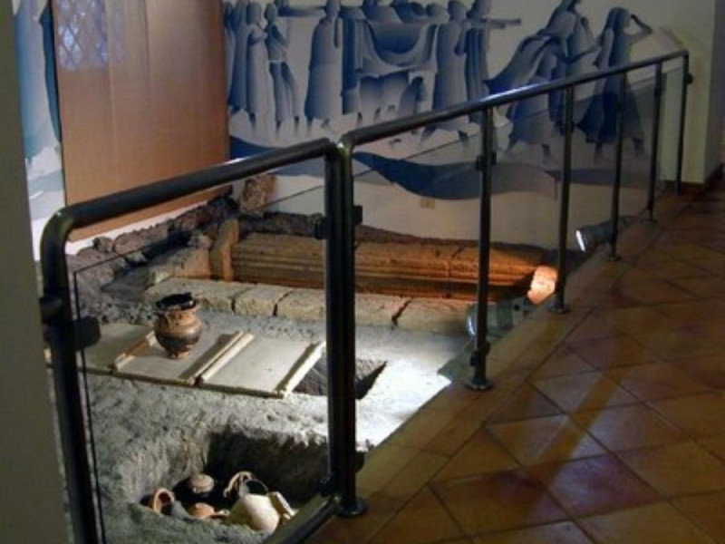 Museo, particolare dell'allestimento dei cont Museo, particolare dell'allestimento dei cont