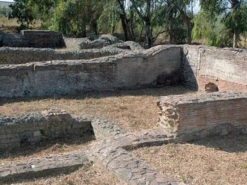 Cellole, villa romana, particolare con alcuni