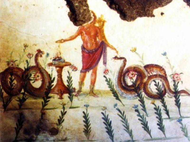 Teatro romano, Sacello con il Genius loci