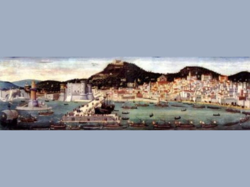 Veduta di Napoli nella Tavola Strozzi
