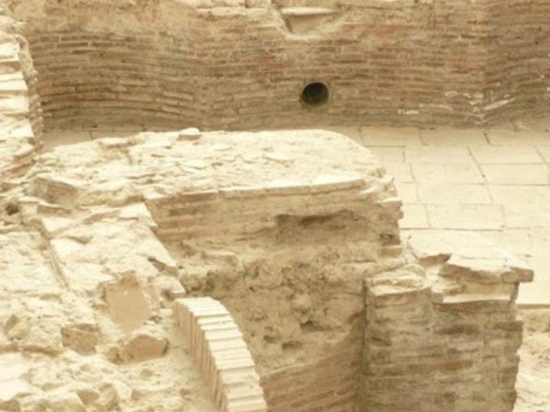 Area archeologica, dettaglio dell'ipocausto