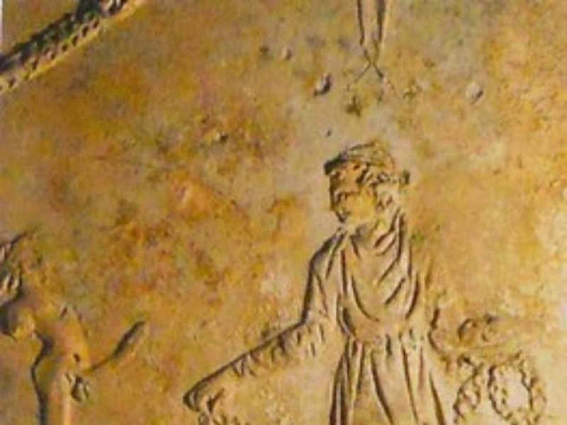 Decorazione in stucco, particolare della deco