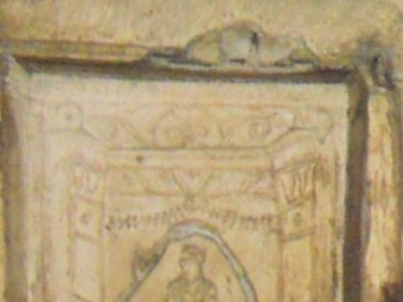 Decorazione in stucco, particolare di una nic