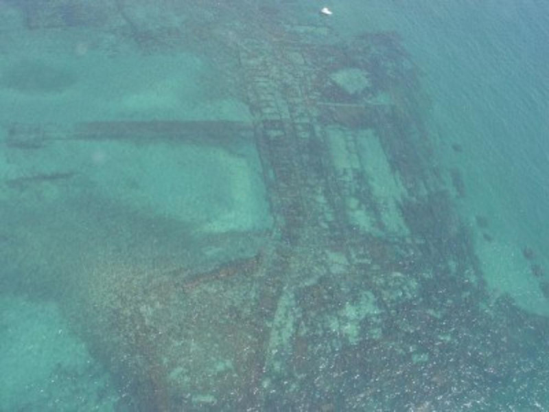 Area sommersa, veduta dall'alto