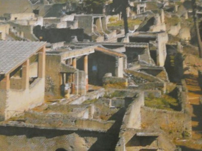 Scavi di Ercolano, veduta panoramica di parte