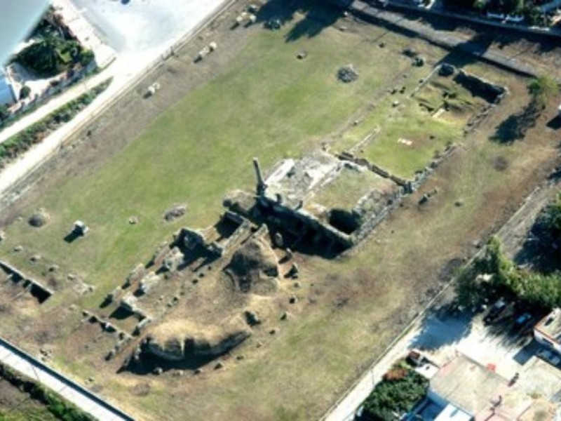 Liternum, area del Foro, veduta aerea