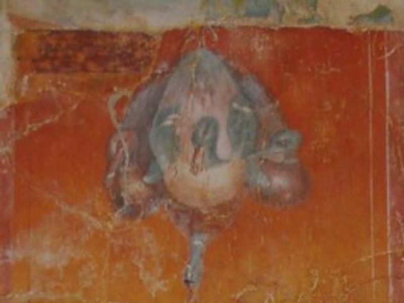 Villa dei Papiri, dettaglio di un affresco pa
