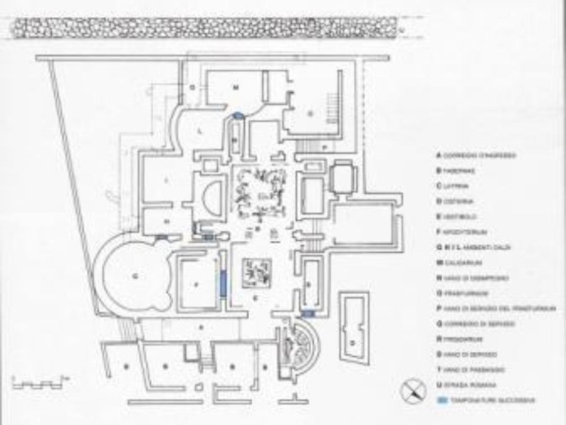 Complesso termale di Via Terracina, planimetr Complesso termale di Via Terracina, planimetr