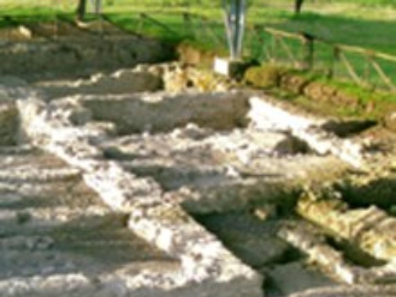 Panoramica dell'area degli scavi Panoramica dell'area degli scavi