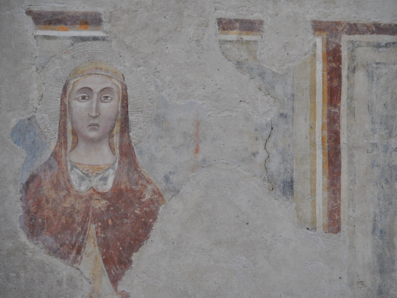 Chiesa di Santa Maria della Consolazione: frammento di affresco giottesco Chiesa di Santa Maria della Consolazione: frammento di affresco giottesco