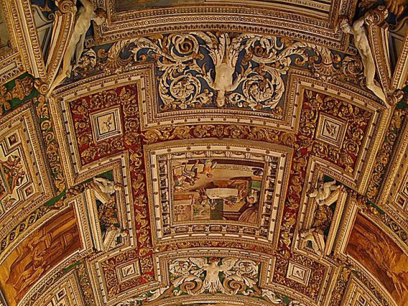 Musei Vaticani: Volta della galleria delle Carte Geografiche Musei Vaticani: Volta della galleria delle Carte Geografiche