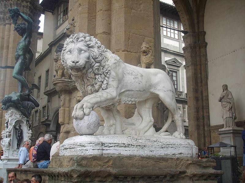 Loggia dei Lanzi: leone (Flaminio Vacca) Loggia dei Lanzi: leone (Flaminio Vacca)