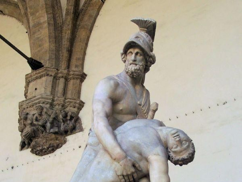 Loggia dei Lanzi: Patroclo e Menelao (arte romana) Loggia dei Lanzi: Patroclo e Menelao (arte romana)