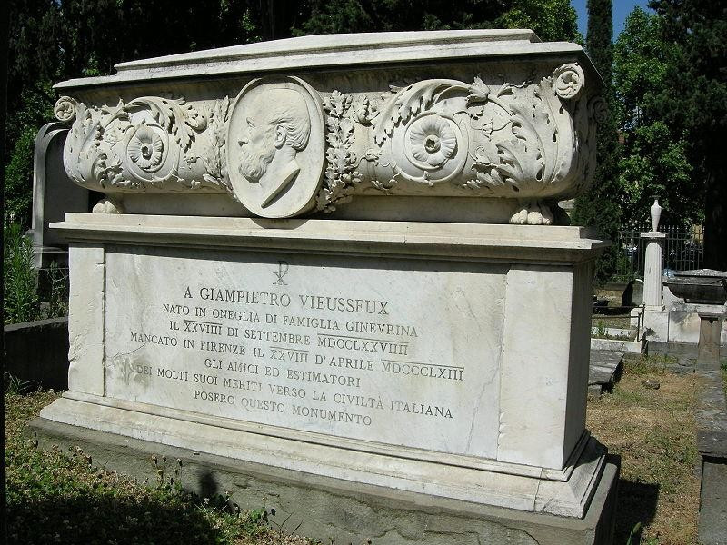 Cimitero degli Inglesi: tomba di Vieusseux Cimitero degli Inglesi: tomba di Vieusseux