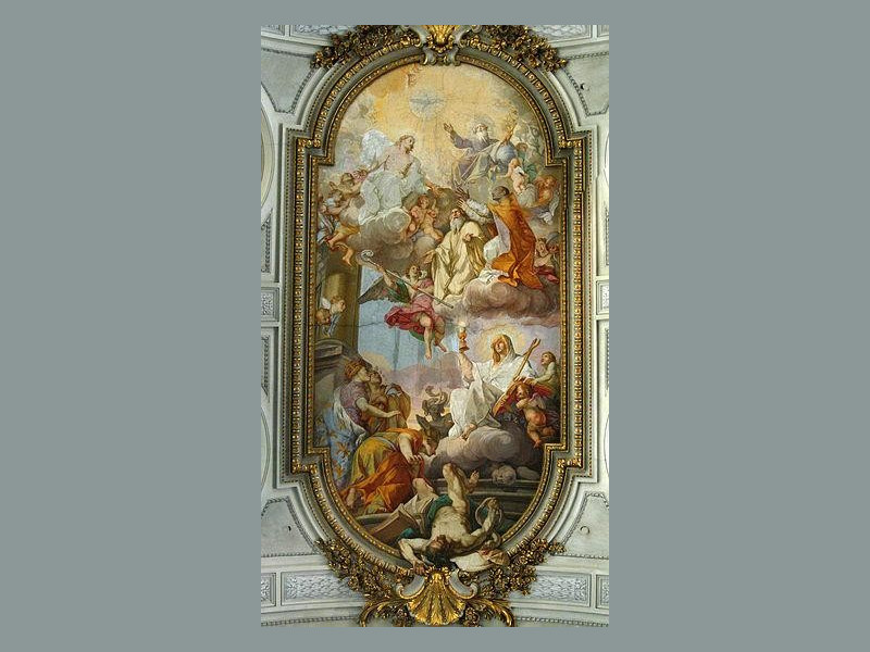 Chiesa di San Gregorio al Celio: affresco del soffitto Chiesa di San Gregorio al Celio: affresco del soffitto