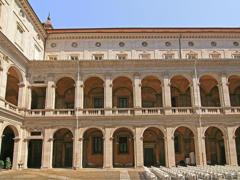 Roma,Cortile del Palazzo della Sapienza,costruito dui,Giacomo della Porta,1880 