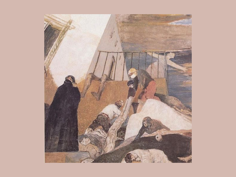 I malati di peste, dettaglio della volta