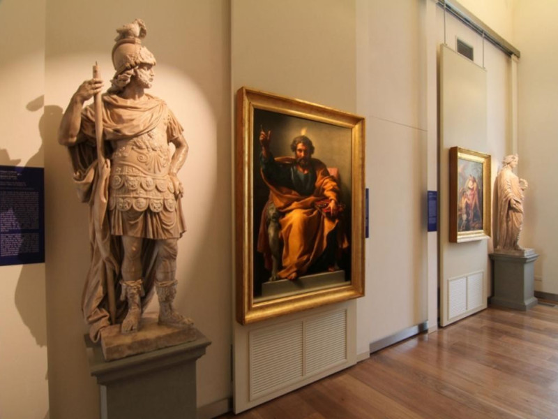 Sala espositiva, particolare Sala espositiva, particolare