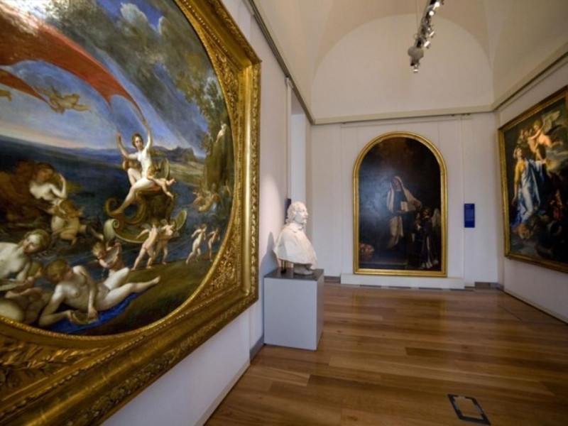 Sala espositiva, particolare Sala espositiva, particolare